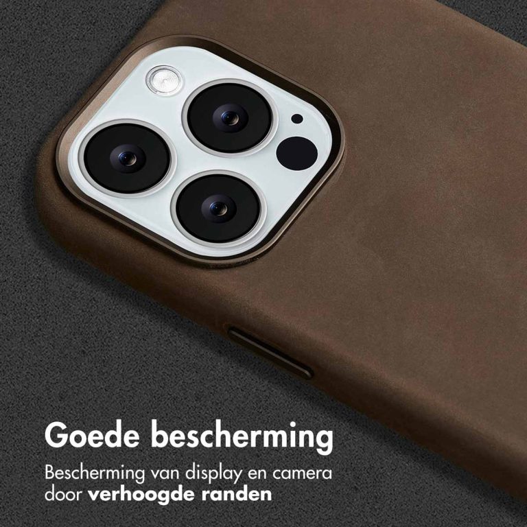 Accezz Vintage Leather Magsafe Backcover Apple iPhone 13 Pro - Rustic Brown - Afbeelding 7