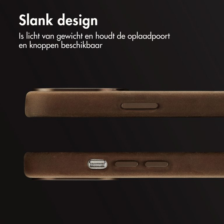 Accezz Vintage Leather Magsafe Backcover Apple iPhone 13 Pro - Rustic Brown - Afbeelding 6