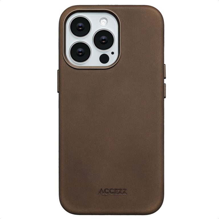 Accezz Vintage Leather Magsafe Backcover Apple iPhone 13 Pro - Rustic Brown - Afbeelding 10