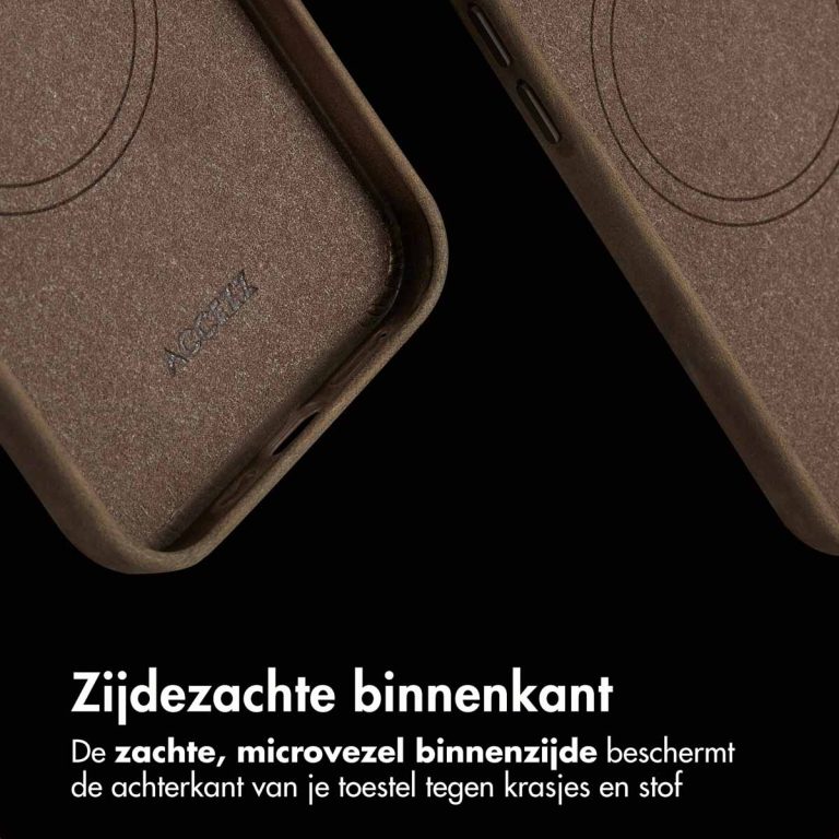 Accezz Vintage Leather Magsafe Backcover iPhone 14 Pro - Rustic Brown - Afbeelding 8