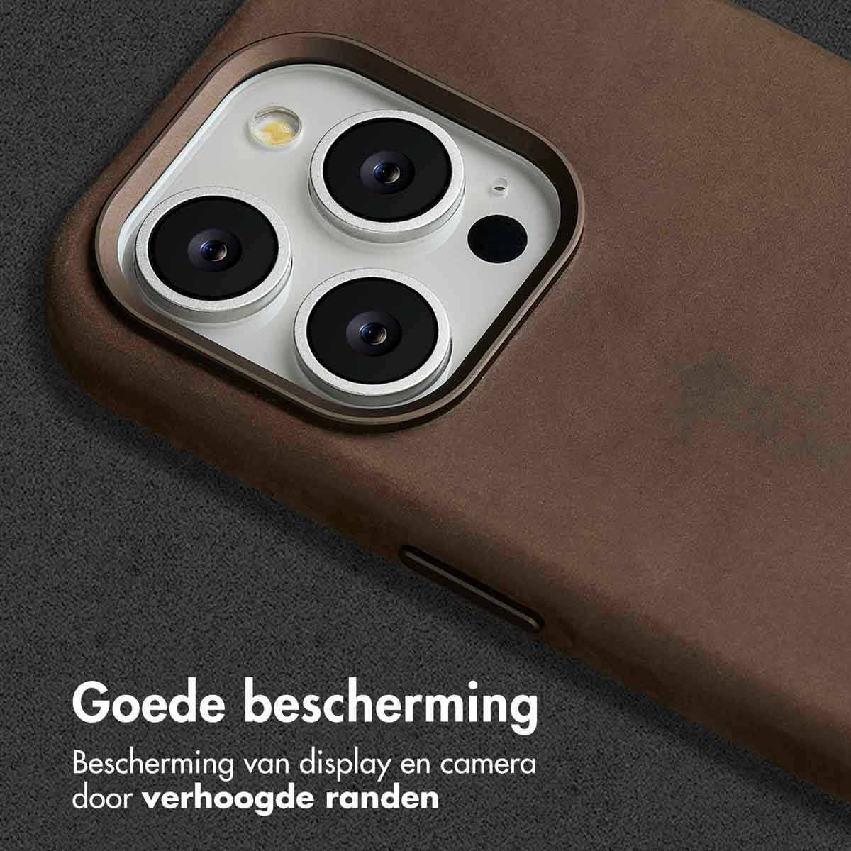 Accezz Vintage Leather Magsafe Backcover Apple iPhone 15 Pro - Rustic Brown - Afbeelding 7