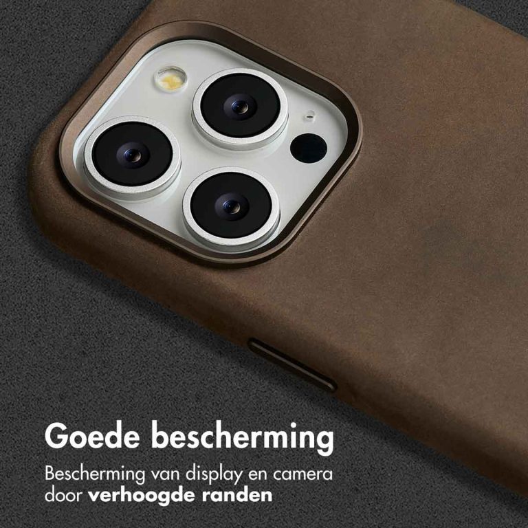 Accezz Vintage Leather Magsafe Backcover iPhone 15 Pro - Rustic Brown - Afbeelding 7