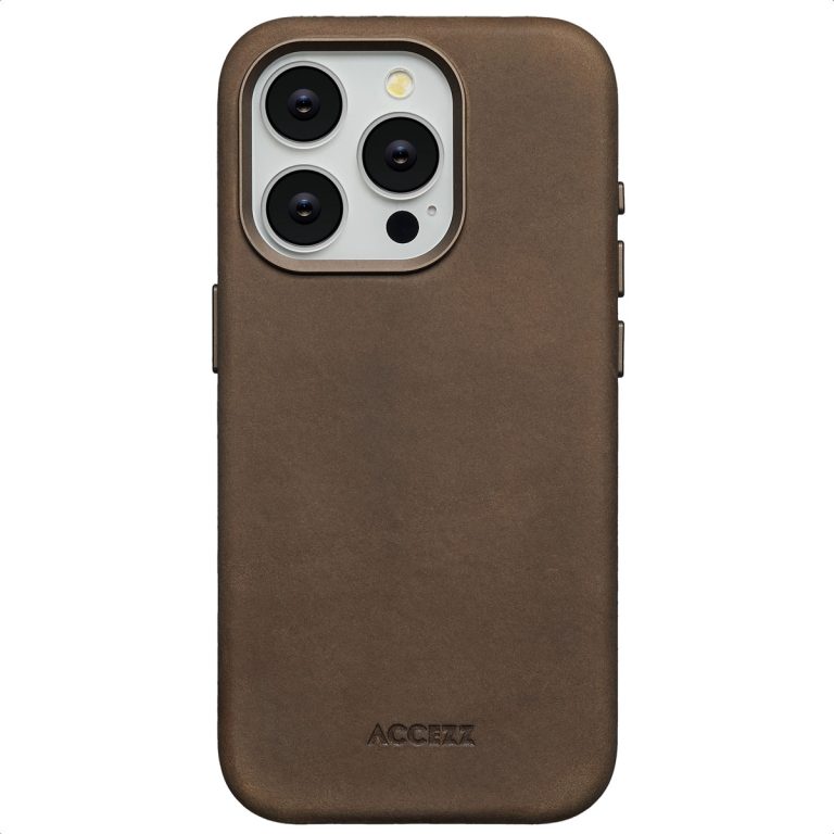Accezz Vintage Leather Magsafe Backcover iPhone 15 Pro - Rustic Brown - Afbeelding 10