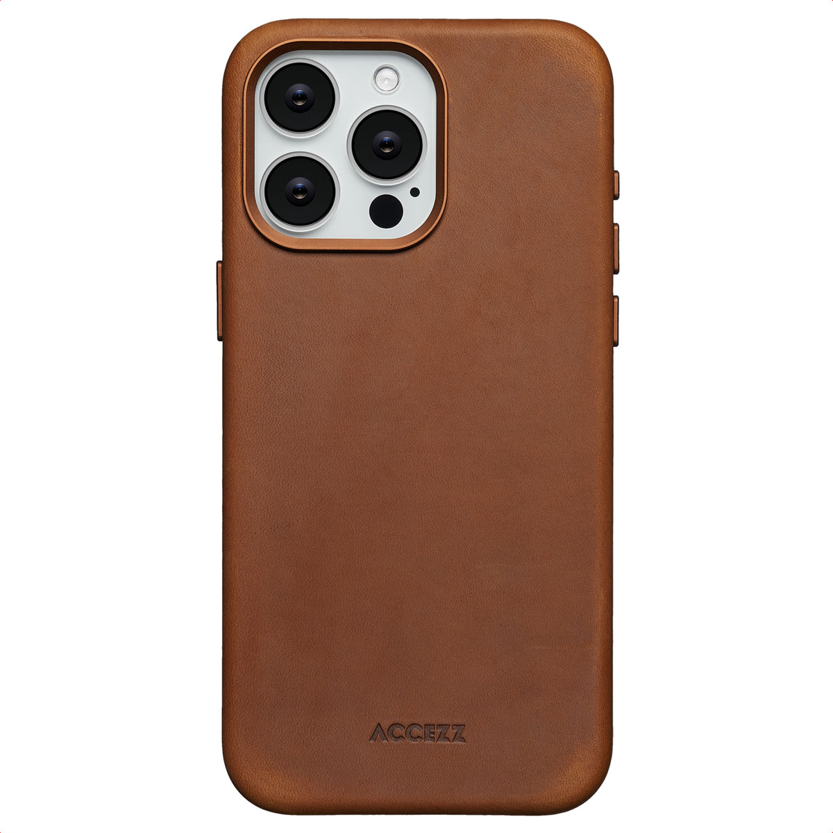 Accezz Vintage Leather Magsafe Backcover Apple iPhone 15 Pro Max - Tabacco Cognac - Afbeelding 10
