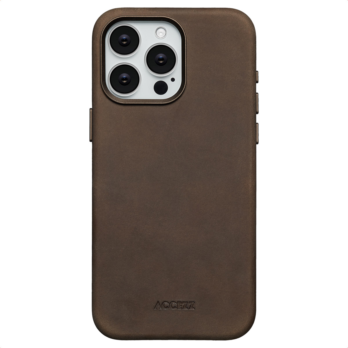 Accezz Vintage Leather Magsafe Backcover Apple iPhone 15 Pro Max – Rustic Brown