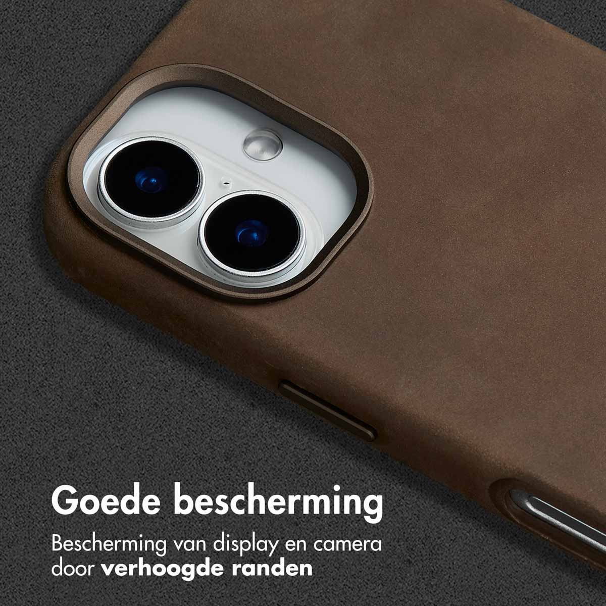 Accezz Vintage Leather Magsafe Backcover Apple iPhone 16 - Rustic Brown - Afbeelding 5