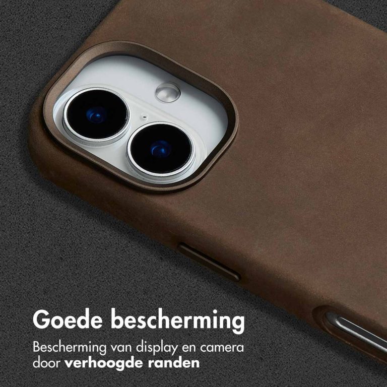 Accezz Vintage Leather Magsafe Backcover Apple iPhone 16 - Rustic Brown - Afbeelding 8