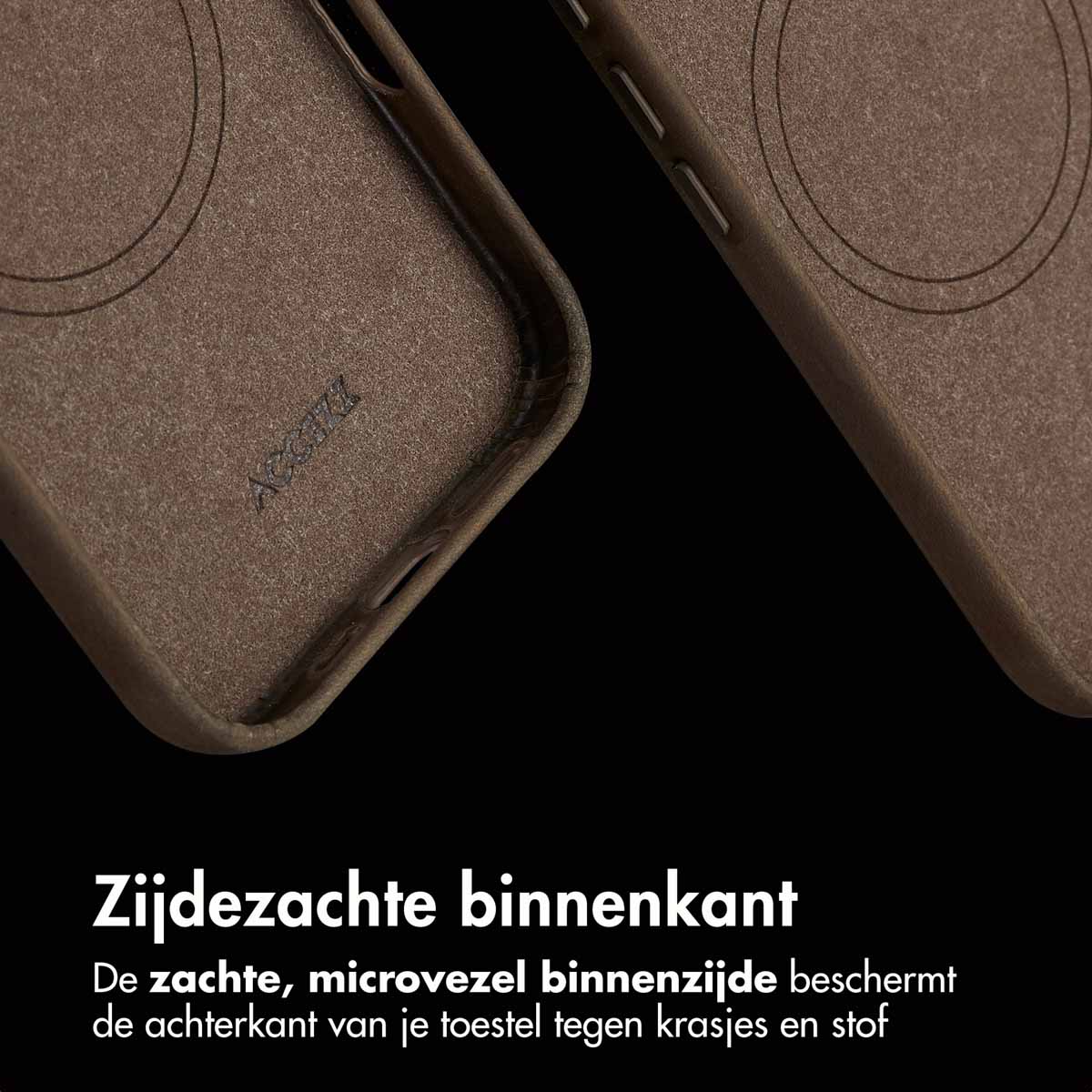 Accezz Vintage Leather Magsafe Backcover Apple iPhone 16 - Rustic Brown - Afbeelding 4