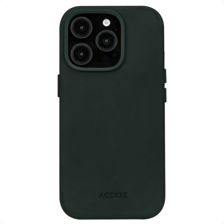 Accezz Vintage Leather MagSafe Backcover Apple iPhone 16 Pro - Smokey Green - Afbeelding 4