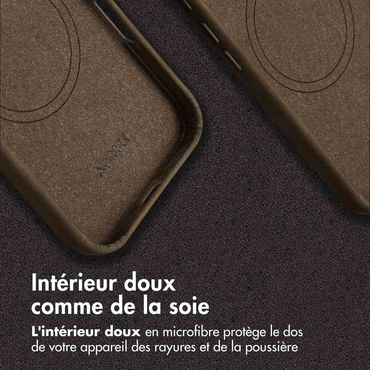 Accezz Vintage Leather Magsafe Backcover Apple iPhone 16 Pro - Rustic Brown - Afbeelding 9