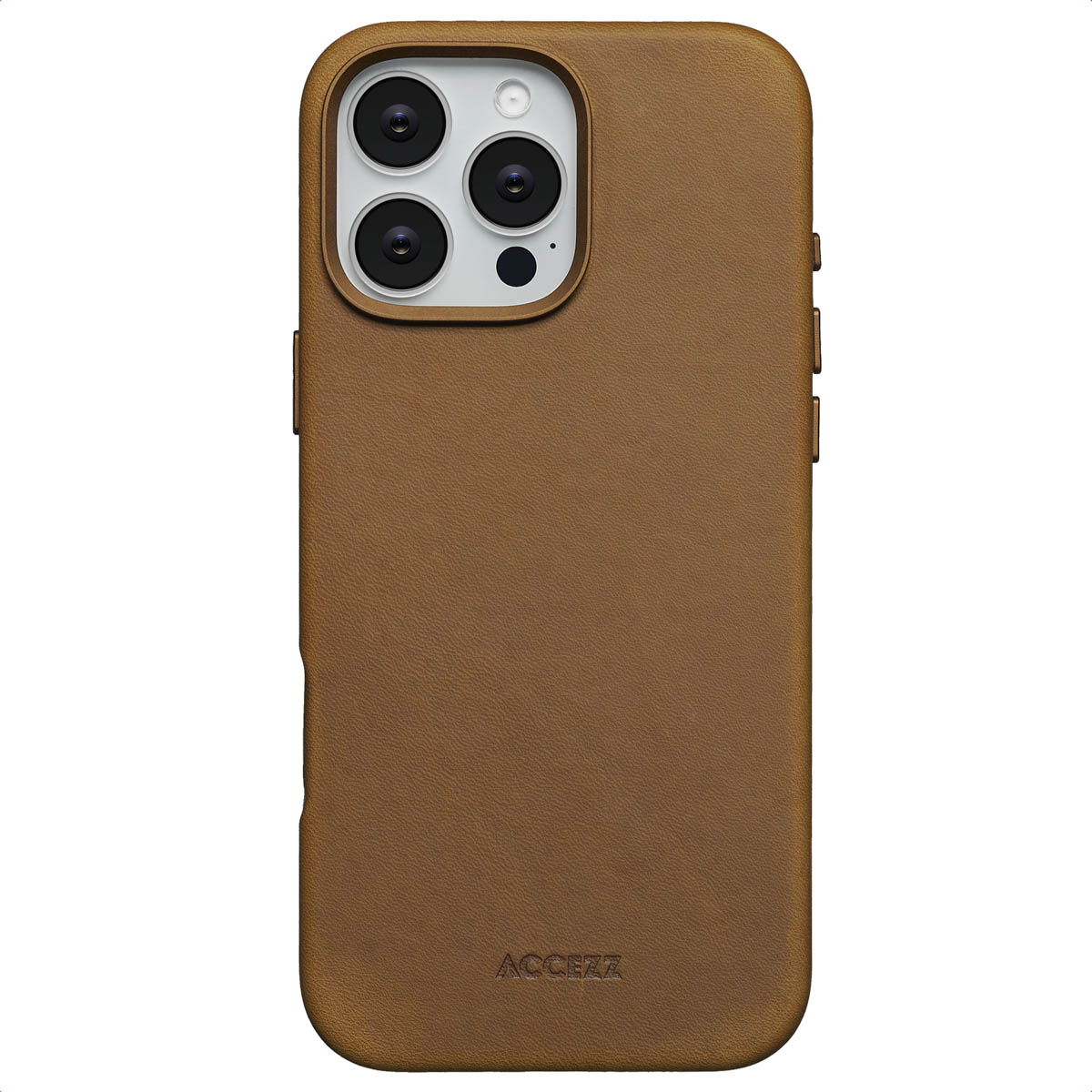 Accezz Vintage Leather Magsafe Backcover Apple iPhone 16 Pro Max - Tabacco Cognac - Afbeelding 6