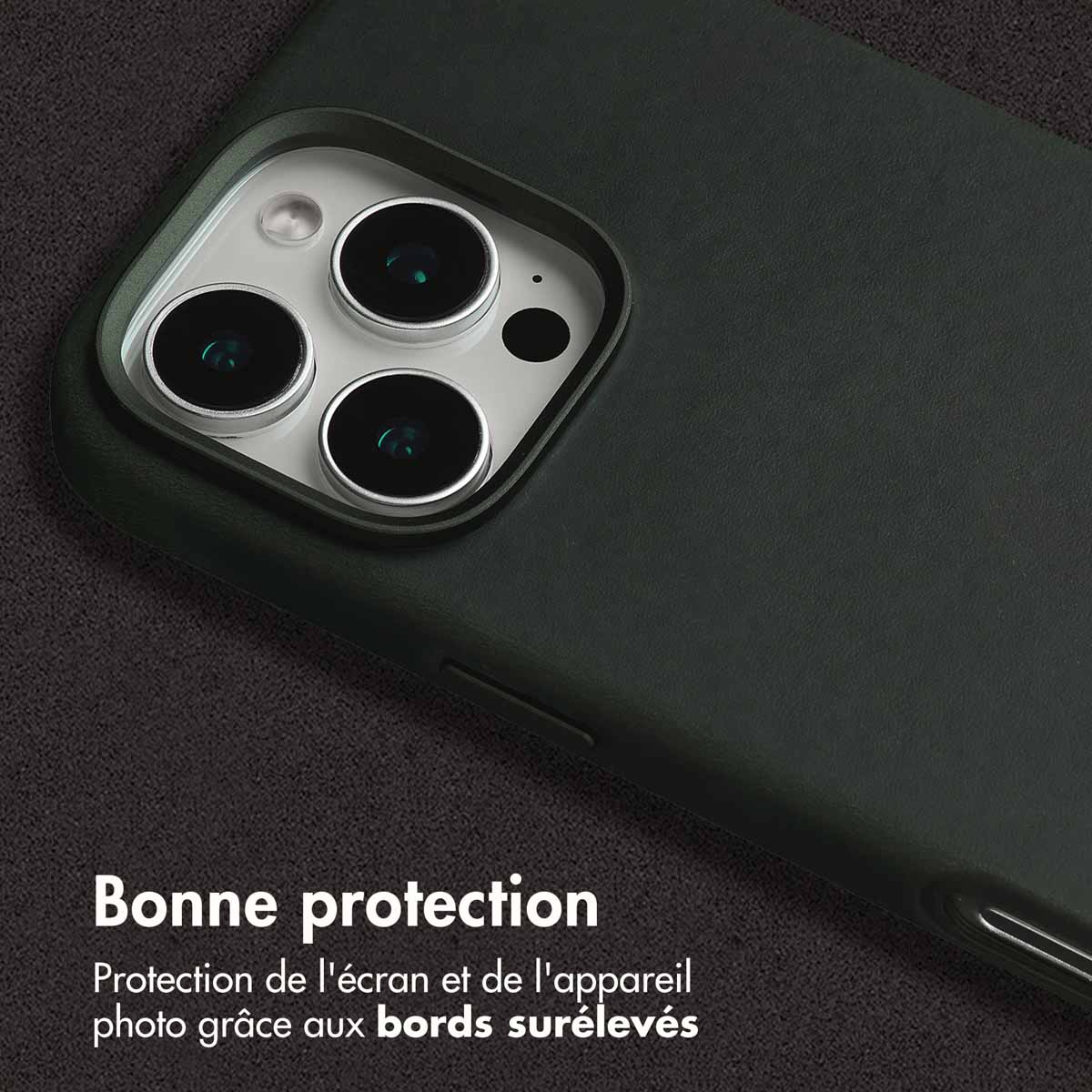 Accezz Vintage Leather Magsafe Backcover Apple iPhone 16 Pro Max - Smokey Green - Afbeelding 9