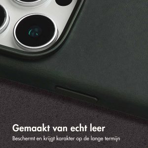 Accezz Vintage Leather Magsafe Backcover Apple iPhone 16 Pro Max - Smokey Green
