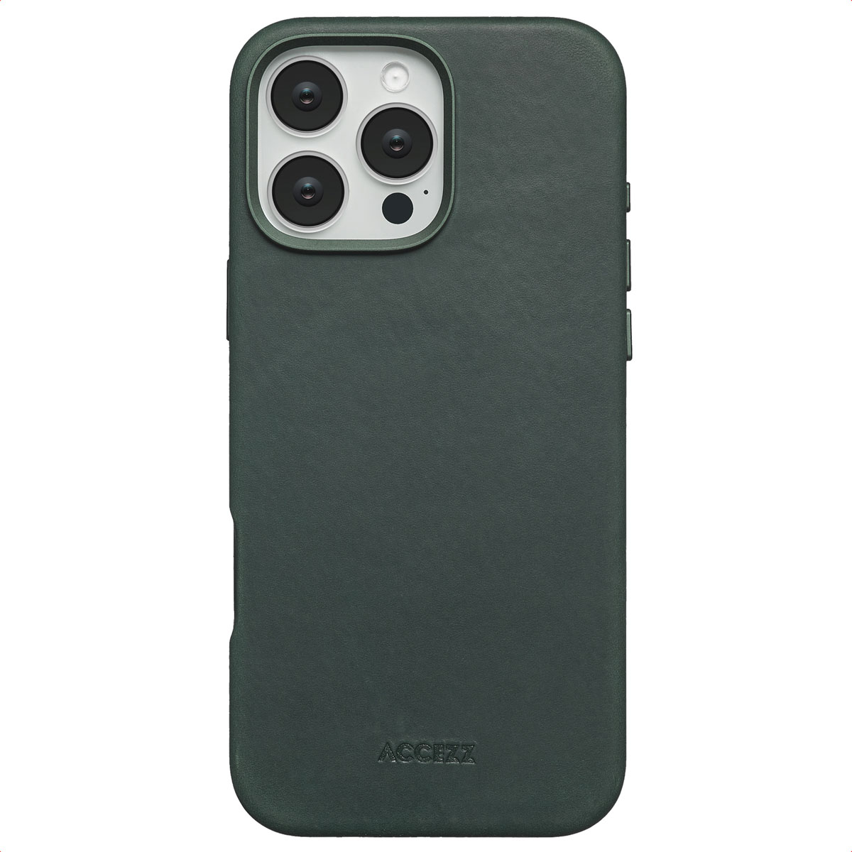 Accezz Vintage Leather Magsafe Backcover Apple iPhone 16 Pro Max - Smokey Green - Afbeelding 6