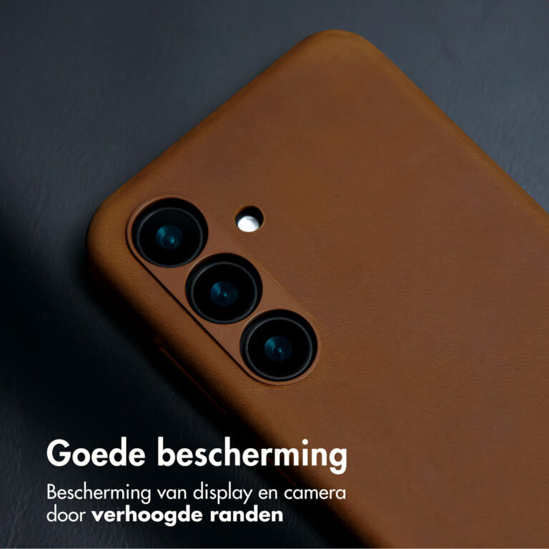 Accezz Vintage Leather Magsafe Backcover Samsung Galaxy S24 / S25 - Tabacco Cognac - Afbeelding 7