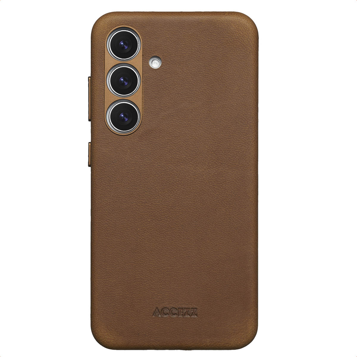 Accezz Vintage Leather Magsafe Backcover Samsung Galaxy S24 / S25 - Tabacco Cognac - Afbeelding 3