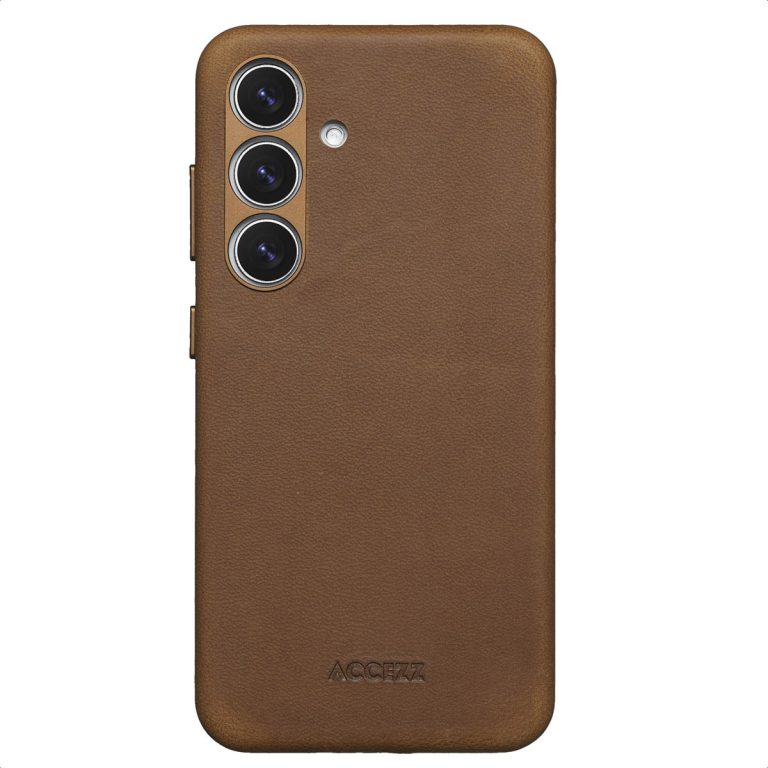 Accezz Vintage Leather Magsafe Backcover Samsung Galaxy S24 / S25 - Tabacco Cognac - Afbeelding 10