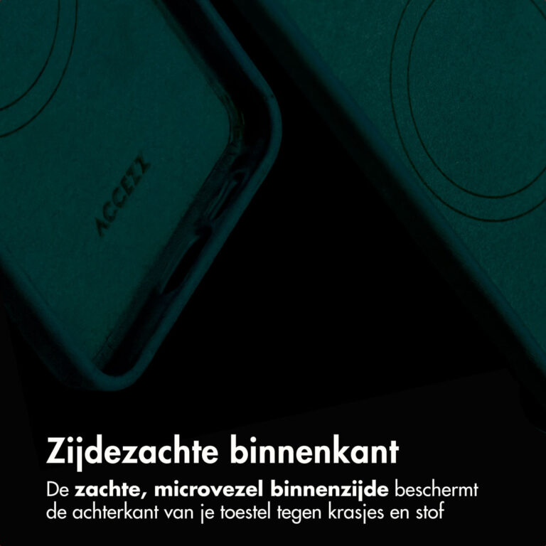 Accezz Vintage Leather Magsafe Backcover Samsung Galaxy S24 / S25 - Smokey Green - Afbeelding 4
