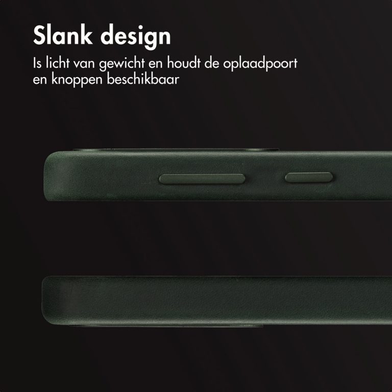 Accezz Vintage Leather Magsafe Backcover Samsung Galaxy S24 / S25 - Smokey Green - Afbeelding 9