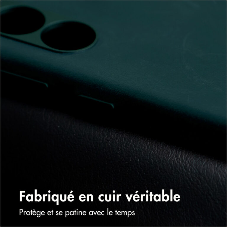 Accezz Vintage Leather Magsafe Backcover Samsung Galaxy S24 / S25 - Smokey Green - Afbeelding 8