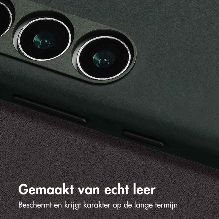 Accezz Vintage Leather Magsafe Backcover Samsung Galaxy S24 / S25 - Smokey Green - Afbeelding 8