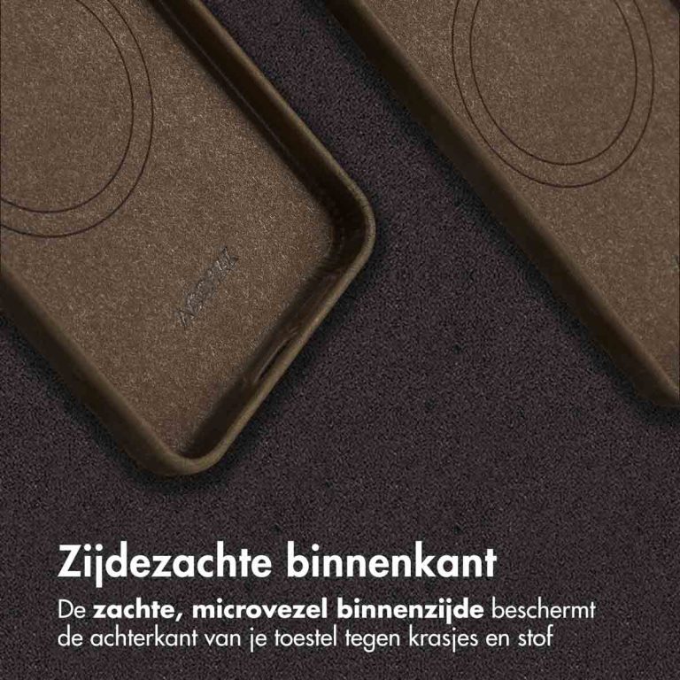 Accezz Vintage Leather Magsafe Backcover Samsung Galaxy S24 / S25 - Rustic Brown - Afbeelding 7