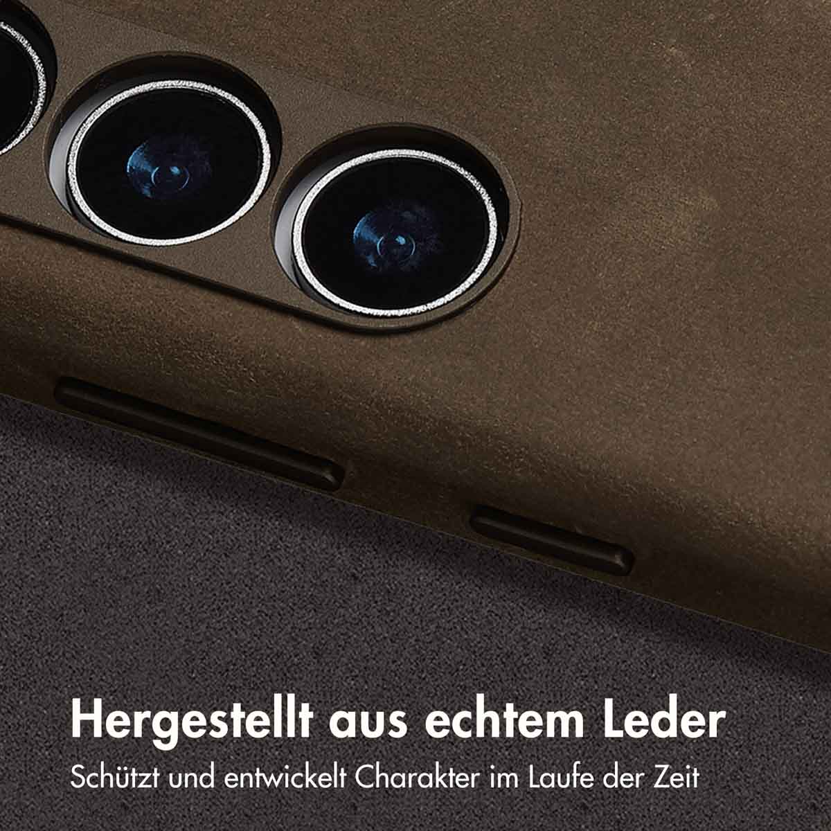 Accezz Vintage Leather Magsafe Backcover Samsung Galaxy S24 / S25 - Rustic Brown - Afbeelding 5