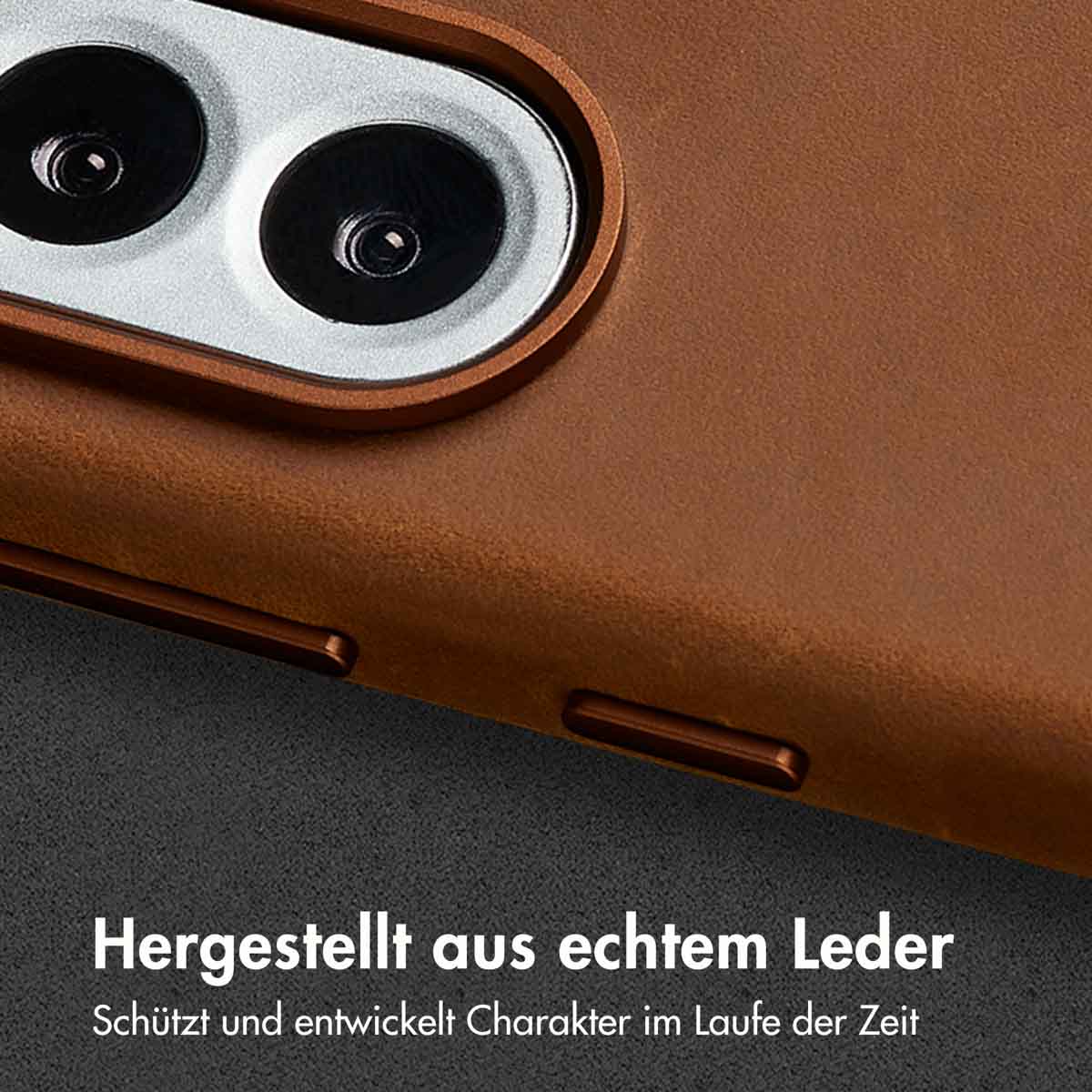 Accezz Vintage Leather Magsafe Backcover Samsung Galaxy A56 - Tabacco Cognac - Afbeelding 6