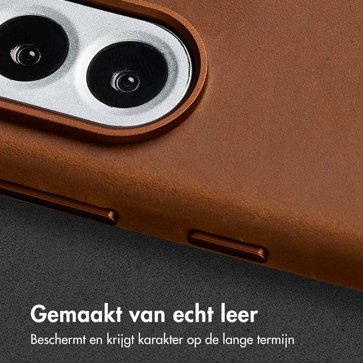 Accezz Vintage Leather Magsafe Backcover Samsung Galaxy A56 - Tabacco Cognac - Afbeelding 4