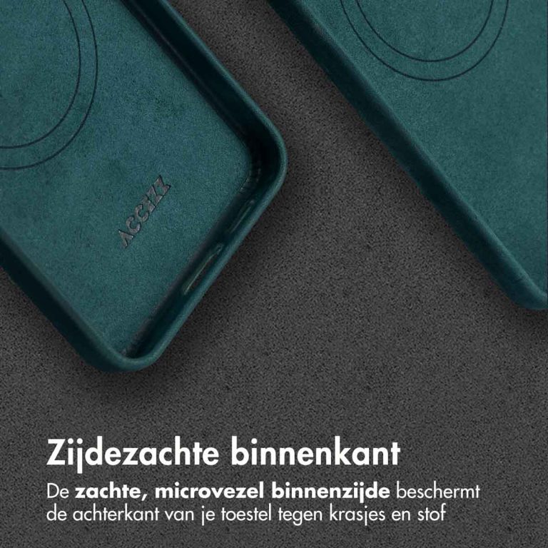 Accezz Vintage Leather Magsafe Backcover Samsung Galaxy A56 - Smokey Green - Afbeelding 10
