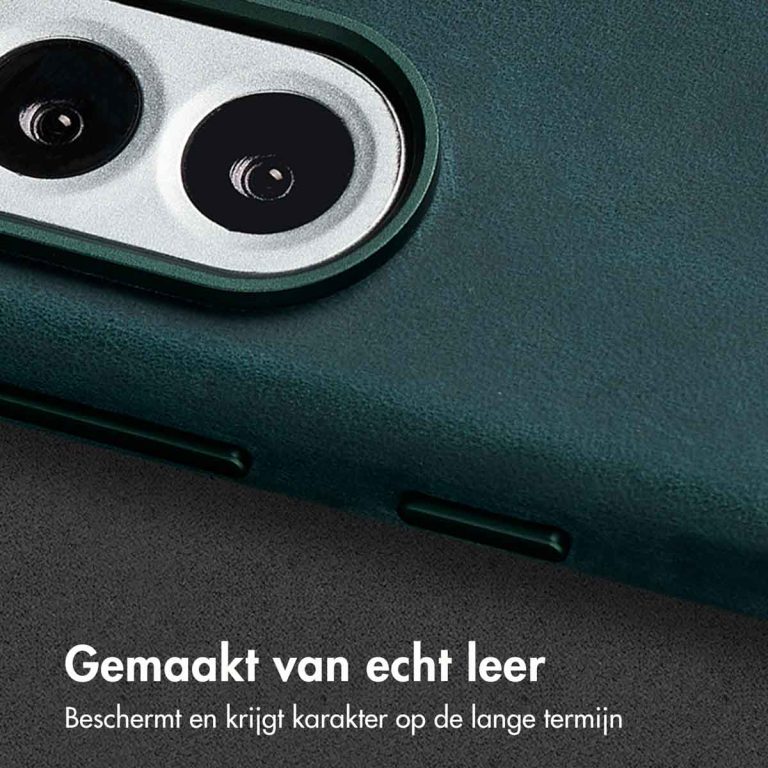 Accezz Vintage Leather Magsafe Backcover Samsung Galaxy A56 - Smokey Green - Afbeelding 8
