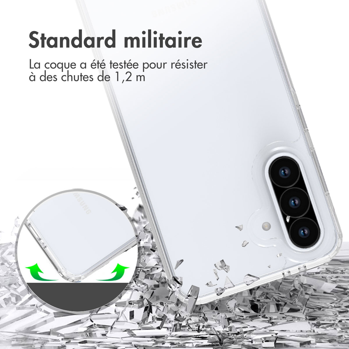 Accezz Xtreme Impact Backcover Samsung Galaxy A56 - Transparant - Afbeelding 6