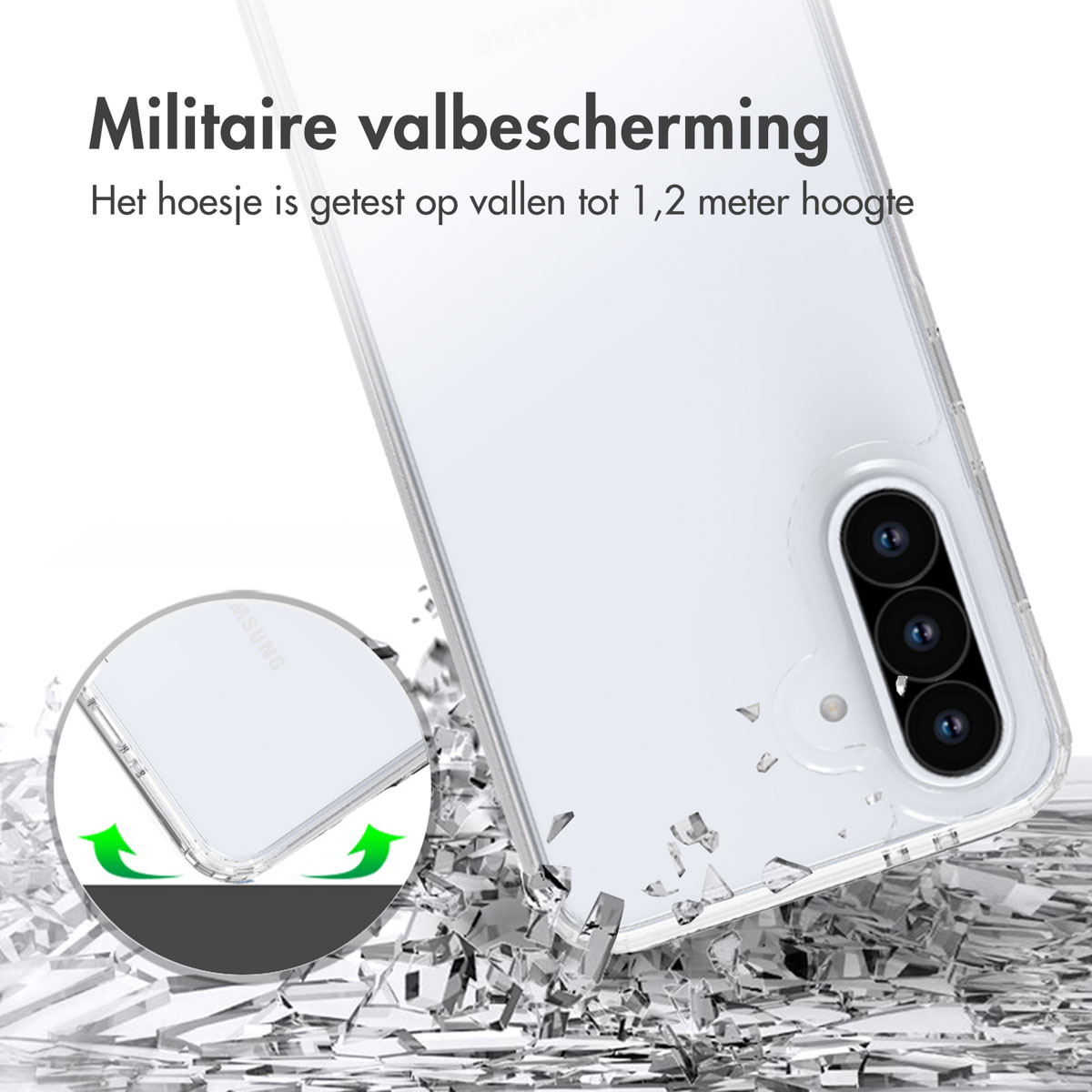 Accezz Xtreme Impact Backcover Samsung Galaxy A56 - Transparant - Afbeelding 4