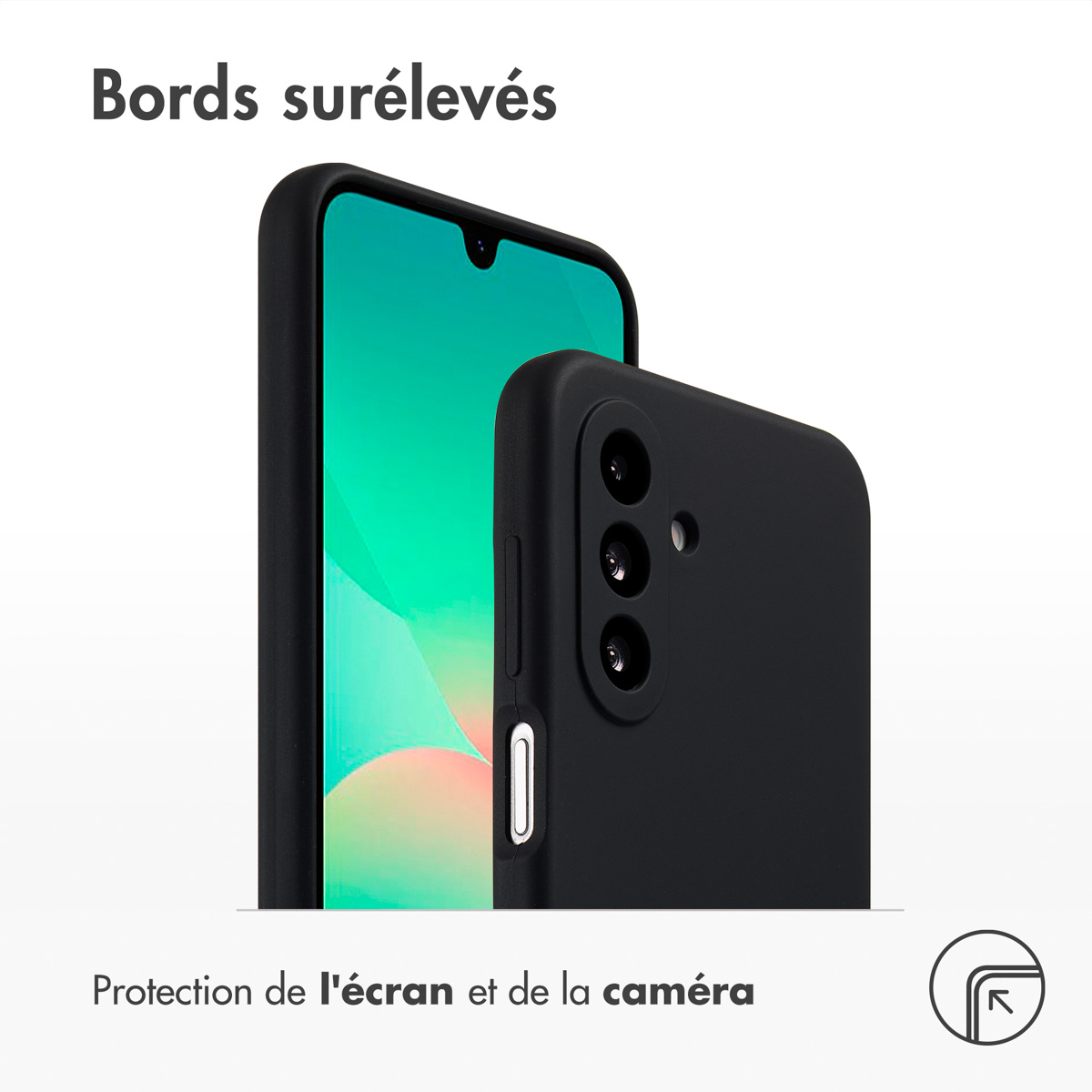 Accezz Liquid Silicone Backcover Samsung Galaxy A26 - Zwart - Afbeelding 10