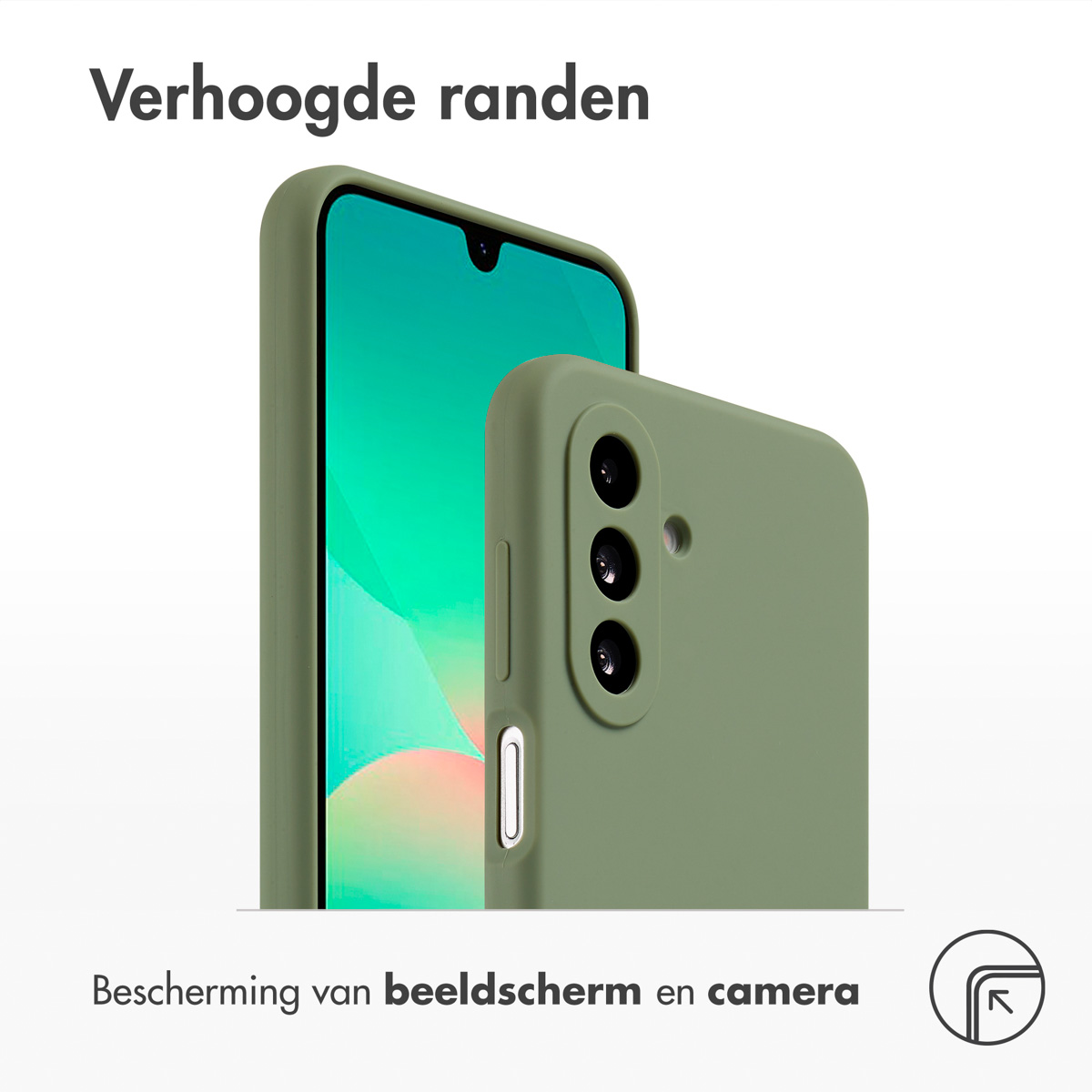 Accezz Liquid Silicone Backcover Samsung Galaxy A26 - Groen - Afbeelding 9