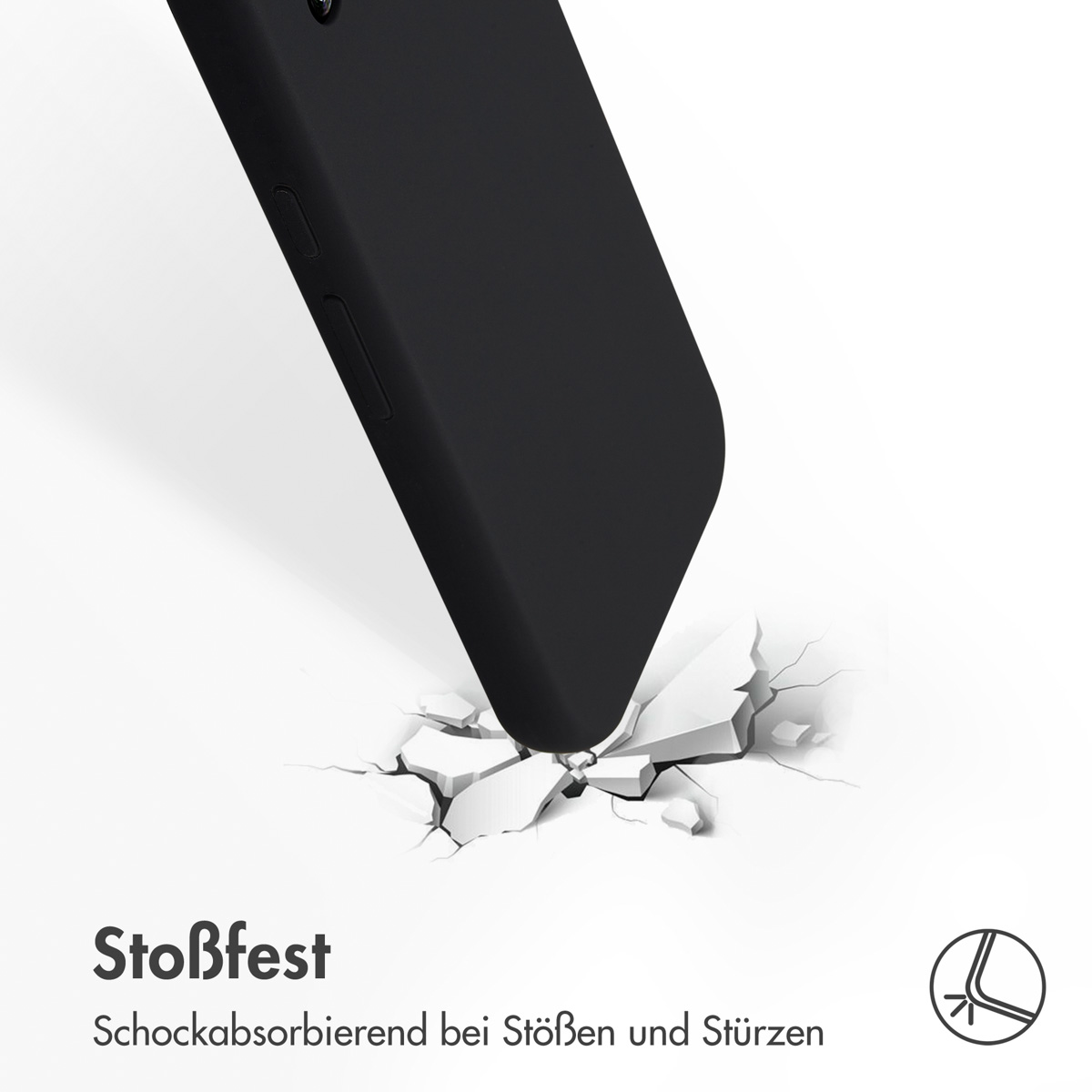 Accezz Liquid Silicone Backcover Google Pixel 9A - Zwart - Afbeelding 8