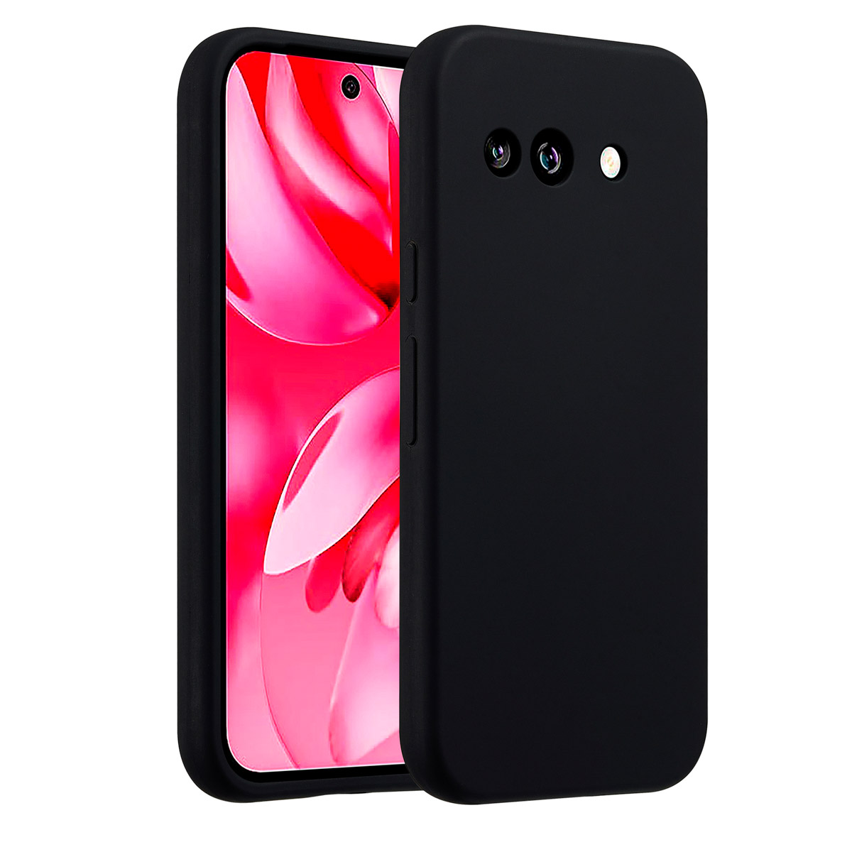 Accezz Liquid Silicone Backcover Google Pixel 9A - Zwart - Afbeelding 3