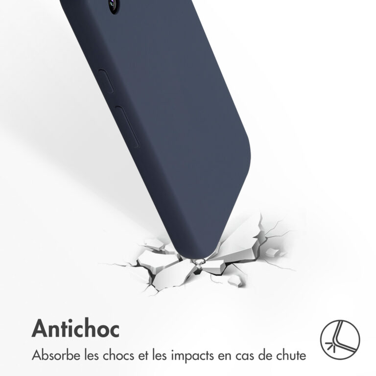 Accezz Liquid Silicone Backcover Google Pixel 9a - Donkerblauw - Afbeelding 6