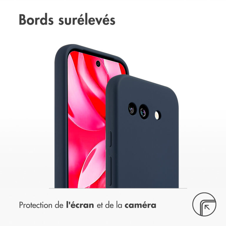 Accezz Liquid Silicone Backcover Google Pixel 9a - Donkerblauw - Afbeelding 5
