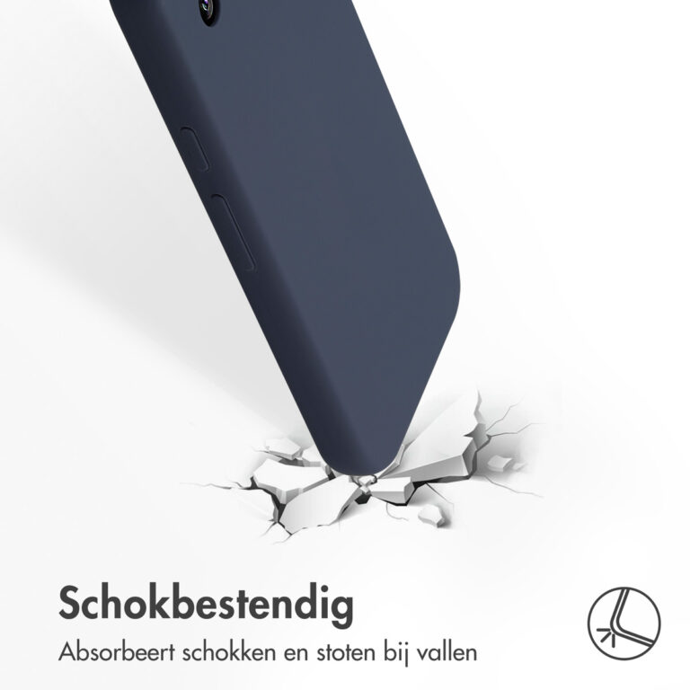 Accezz Liquid Silicone Backcover Google Pixel 9a - Donkerblauw - Afbeelding 3