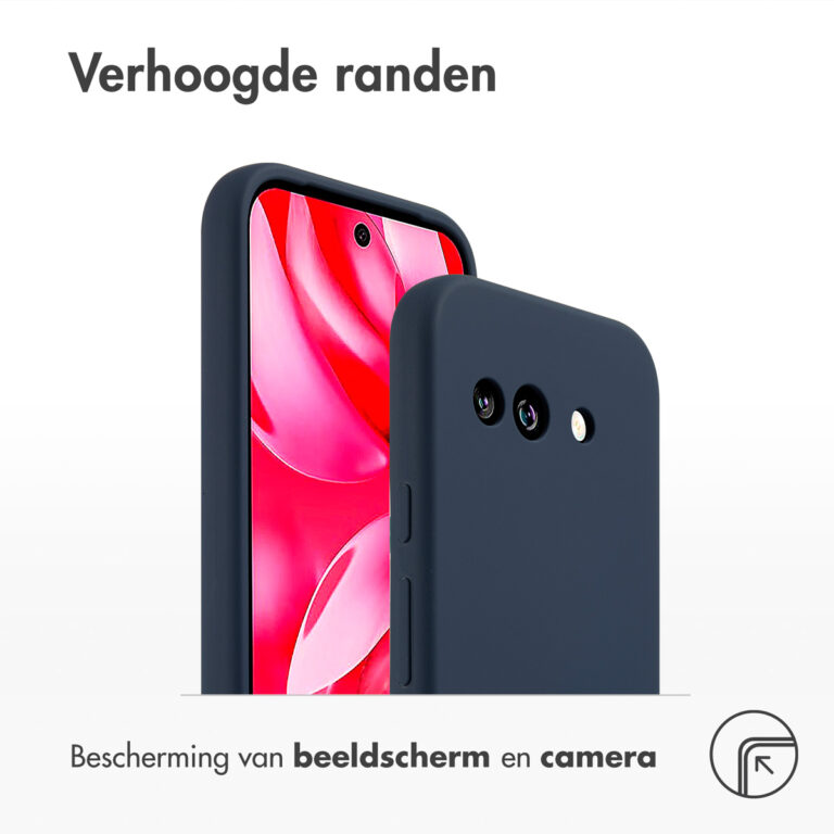 Accezz Liquid Silicone Backcover Google Pixel 9a - Donkerblauw - Afbeelding 2