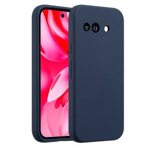 Accezz Liquid Silicone Backcover Google Pixel 9A - Donkerblauw