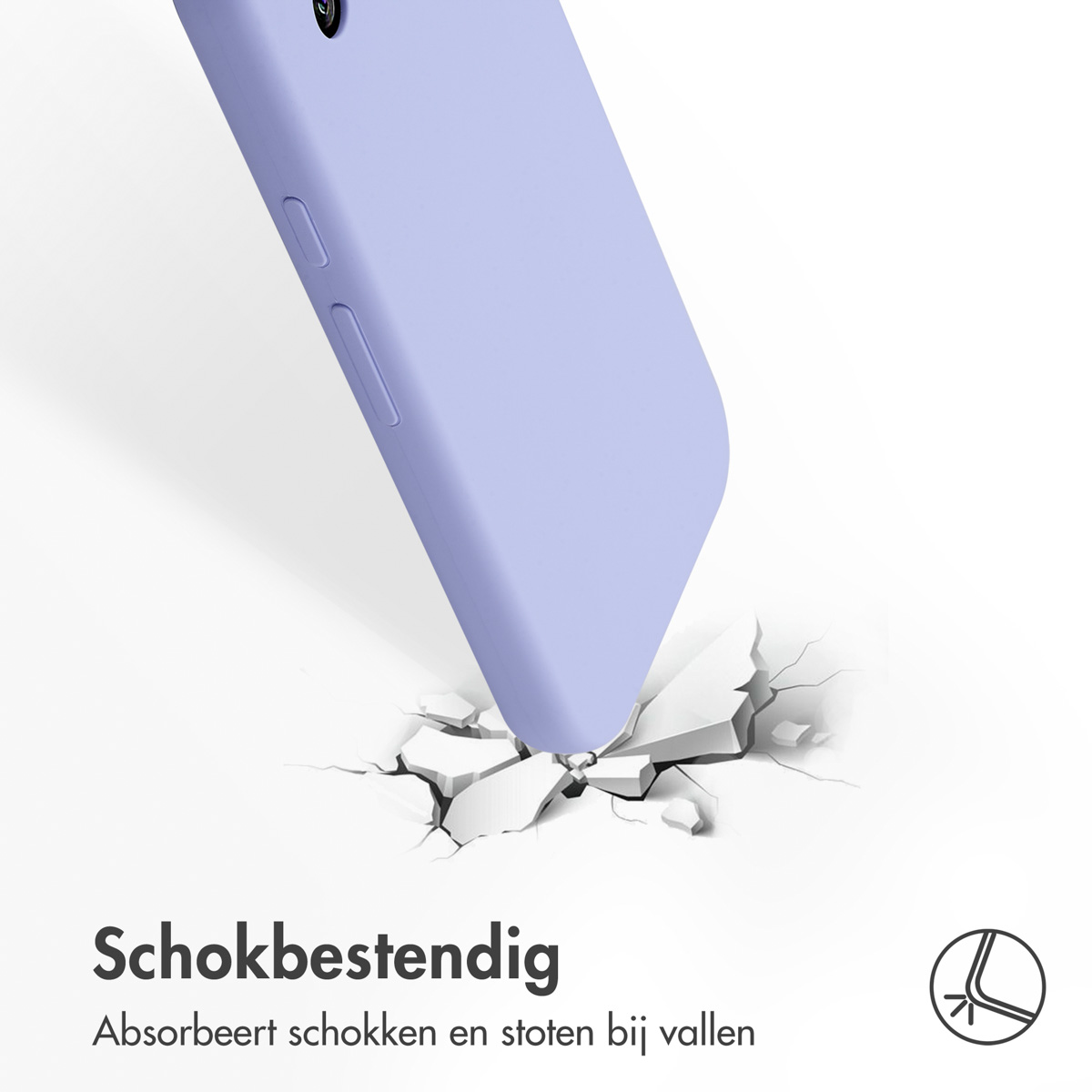 Accezz Liquid Silicone Backcover Google Pixel 9A - Paars - Afbeelding 10