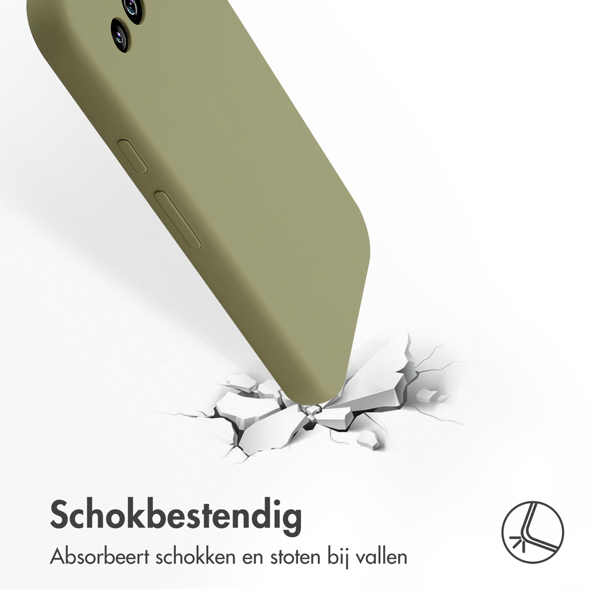 Accezz Liquid Silicone Backcover Google Pixel 9A - Groen - Afbeelding 8