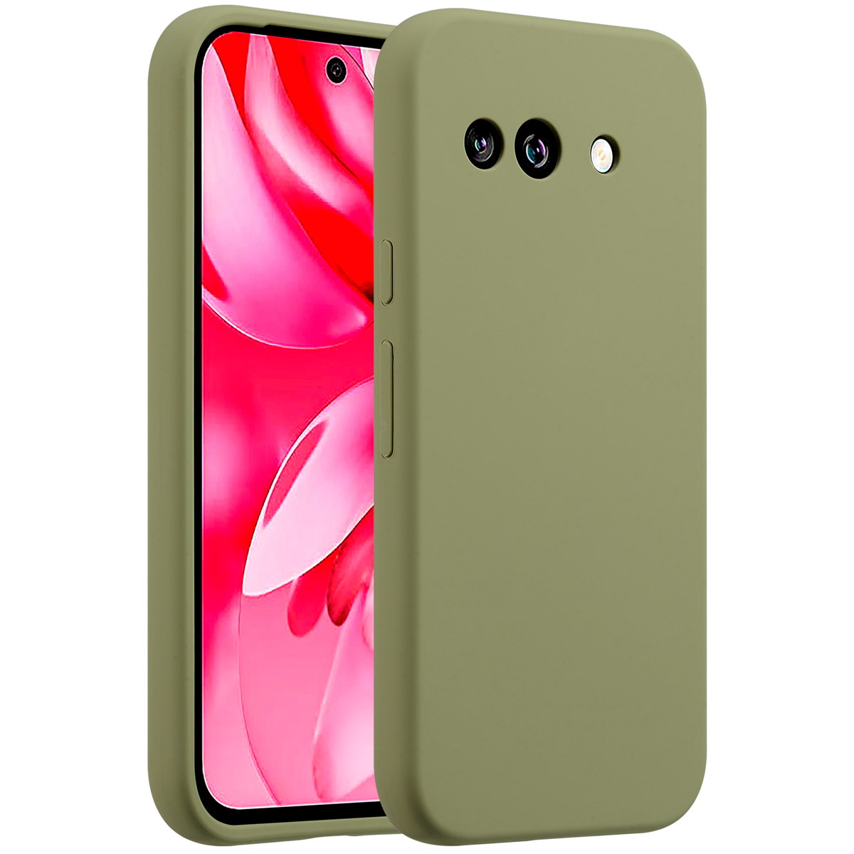 Accezz Liquid Silicone Backcover Google Pixel 9A - Groen - Afbeelding 2