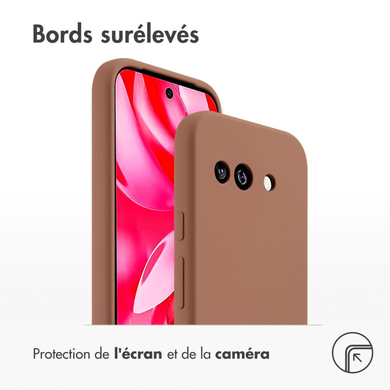 Accezz Liquid Silicone Backcover Google Pixel 9A - Lichtbruin - Afbeelding 4