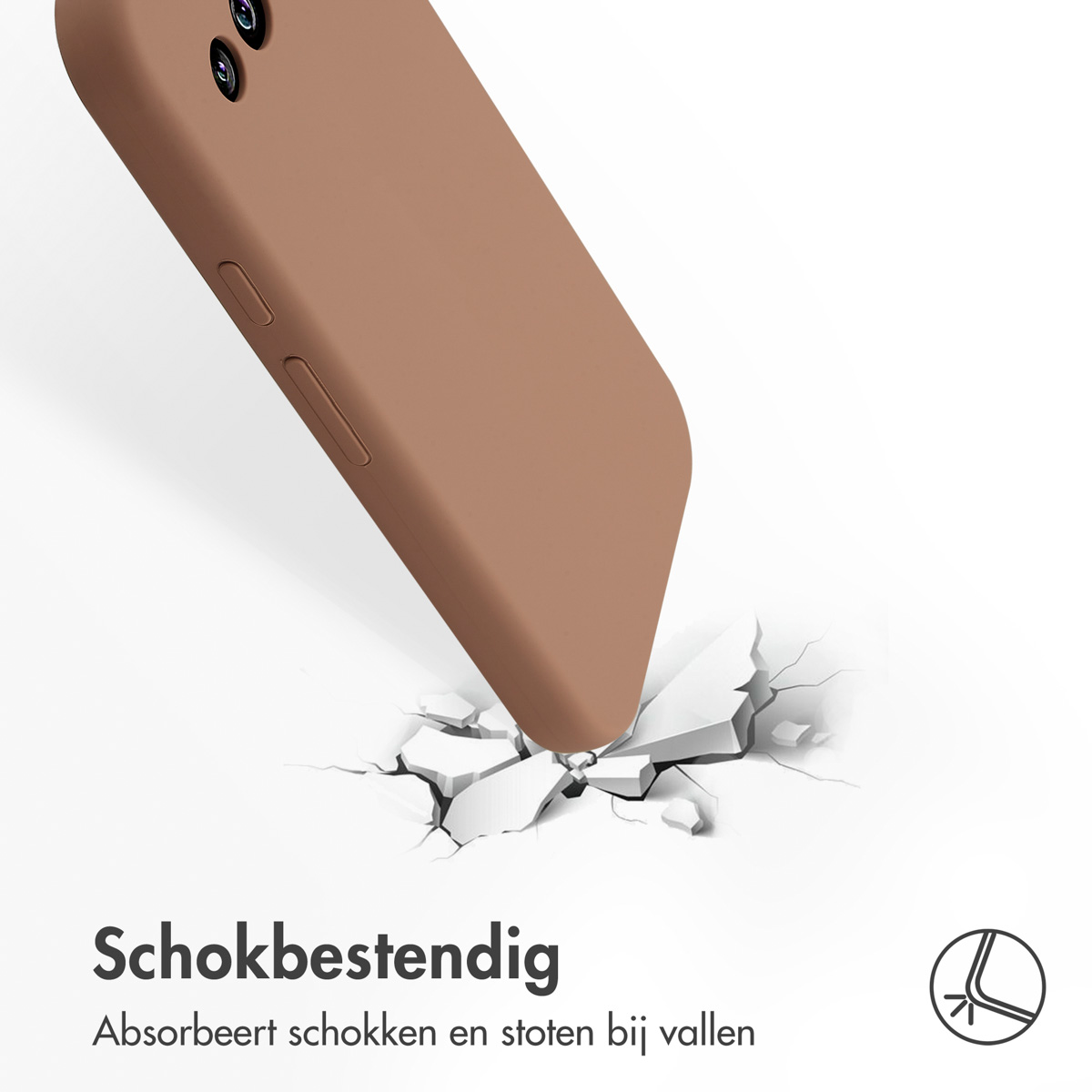 Accezz Liquid Silicone Backcover Google Pixel 9A - Lichtbruin - Afbeelding 6