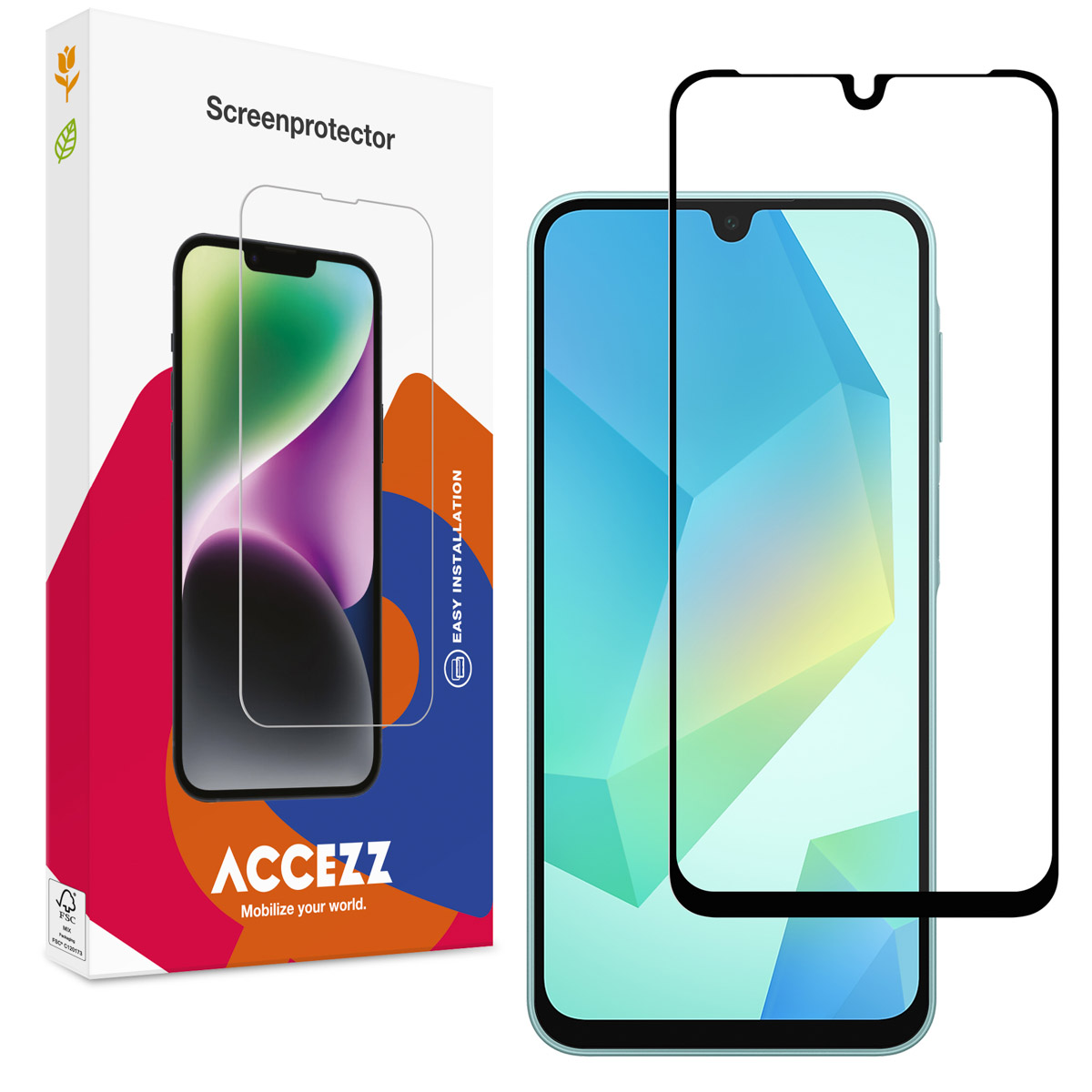 Accezz Gehard Glas Full Cover Screenprotector Samsung Galaxy A16 / A17 / A26