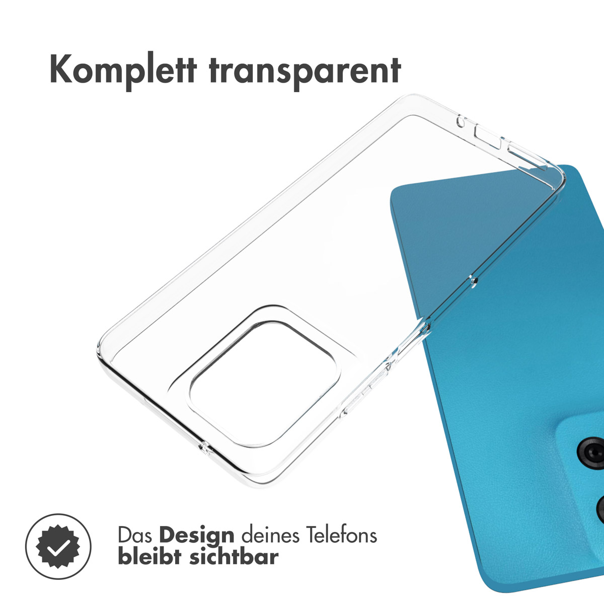 Accezz Clear Backcover Motorola Moto G75 5G - Transparant - Afbeelding 4