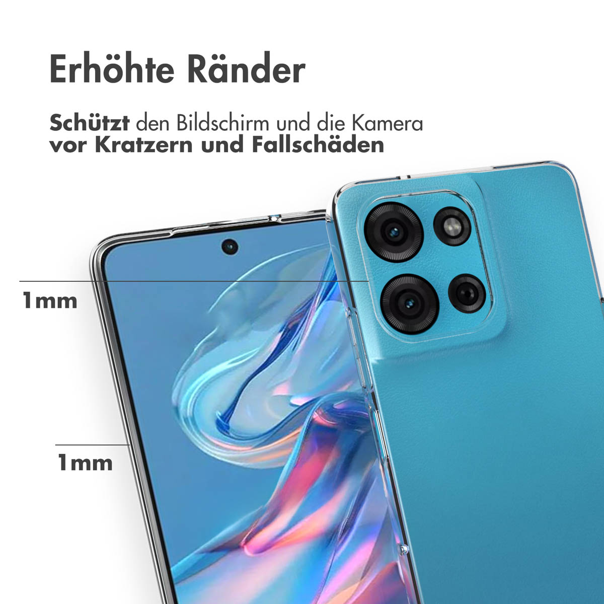 Accezz Clear Backcover Motorola Moto G75 5G - Transparant - Afbeelding 7